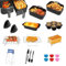 Accessoires de friteuse à air chaud, pour Ninja Foodi AF400EU, AF300EU, accessoires Airfryer pour Ninja Foodi Max Dual Zone, insert en silicone avec autres accessoires Dual Ninja Airfryer, accessoires