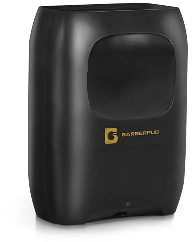 Barberpub Aspirateur à Cheveux Balai électrique avec capteur Automatique, aspirateur à Cheveux de Grande capacité 7 L, Puissance d'aspiration élevée, avec buse à Main, 700 W (Noir)