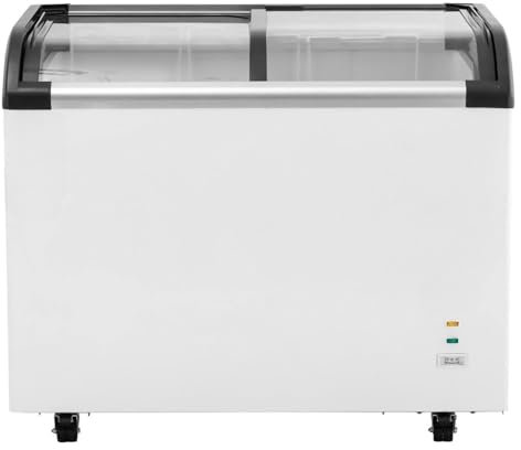 Congélateur Coffre 273L – Vitre Inclinée Coulissante – Température -18°C – Grand Volume de Stockage – 3 Paniers Amovibles – Pratique et Économique