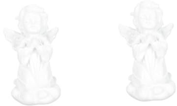 Alipis 2 STK Engel dekorative Ornamente Figur Betende Engelsstatue Engel-Ornament Angel House Decoration Segensstatue geburtstagsmitgebsl Gipsstatue Engel Modell Gips Engel Weiß