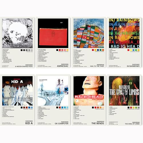 generisch Radiohead Music Album Cover (Set of 8) Unframed 8inx12in(20x30cm) Leinwand Poster