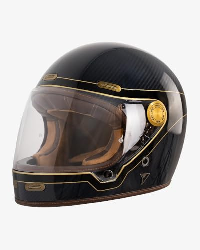 BY CITY Roadster III Helm aus Carbonfaser, Golden Blue Carbon, Größe XS-XXL