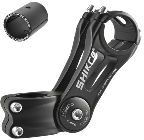 TRIWONDER Lenkervorbau verstellbar 60°, 25.4mm/31.8mm, 90mm 110mm 130mm, Aluminium Fahrrad Vorbau, Kompatibel mit BMX MTB Rennrad