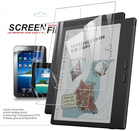 MEMELOKA Protector de Pantalla para BOOX Tablet Go Color 7 Gen II/Go Color 7 Gen 2 7 Pulgadas, 2 Piezas HD Anti-Arañazo y Sin Burbujas Pet Flexible Película con 3D Couverture Complète
