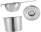 HEALEEP Chocolate Melting Pot Pink Chocolate Melts Chocolate Boiler Chocolate Double Boiler Fondue Small Melting Chocolate Double Boiler Melting Pot Flan Making Pot Stainless Steel Silver