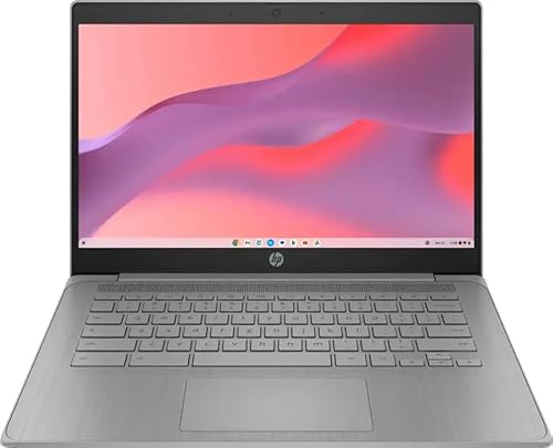 HP Chromebook 14 '' HD Laptop, Student e Business Laptop, Intel Celeron N4500, 4GB RAM, 64GB eMMC, lunga durata della batteria, ricarica rapida, Chrome OS, grigio, 14a-ne1013dx
