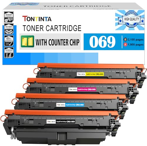 069 CRG-069 4 Farben kompatible Tonerkartuschen mit ZÄHLER-CHIP Standardkapazität für Canon MF755Cdw MF753Cdw MF751Cdw LBP674Cdw LBP673Cdw LBP672Cdw LBP671Cdw LBP674Cx MF752Cdw MF756Cx Drucker