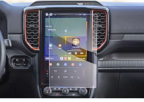 GAFAT Kompatibel mit Neu Ford Ranger T9 2024 2025 2026 12 Zoll Navigation Schutzfolie, Glas Displayschutzfolie Für Ranger Wildtrak X Raptor 12 Sync 4 TouchScreen, Stoßfest, 9H Anti-Kratzen