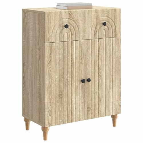 vidaXL Sideboard Sonoma-Eiche 66 x 34,5 x 90 cm Holzwerkstoff, Wohnzimmerstauraum, rechteckiger Schrank, modernes Möbel, praktischer Ordner, viel Platz, zeitgemäßes Design