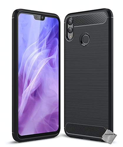 COPHONE® Coque de Protection Compatible Honor 8X Etui antidérapent Coque Fibre de Carbone Noir Anti Choc