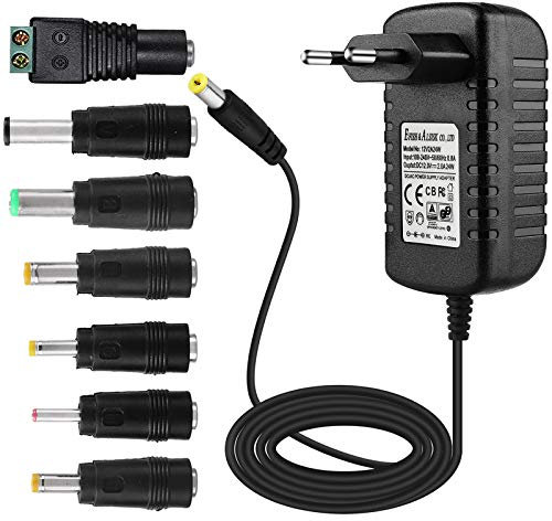 EFISH Fuente de Alimentación para Tira de LED,Pecera,Radio Reloj,Escáner,Enrutador,Altavoz,Timbre de la Puerta,Masajeador