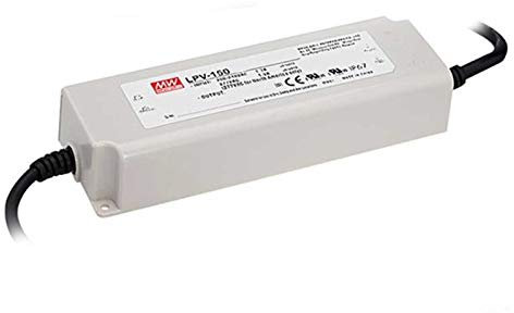 LPV-Serie MeanWell | 12V LED Konverter | 120W | Netzteil Trafo Transformator Spannungswandler Vorschaltgerät | TÜV-geprüft | luftgekühlt | IP67 | für LED Streifen (120W | 12V | A-LP-LPV-150-12)