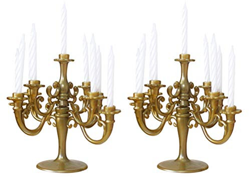 2Pcs Creative Candlestick Cake Toppers for Birthday and Wedding Cake Decoration Reusable Funny Picks for Party Foods Unique Candles Topper