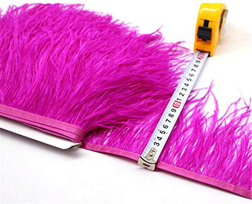 Selene Fransen aus Straußenfedern, für Millinerie-Kleiderherstellung, 36 Farben, Magenta, 5 m