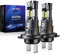 KOYOSO Ampoules H7 LED 55W 15000LM, Lampes Remplacement pour Halogènes, 1:1 Mini Design, Aucun Adaptateur Requis, Lot de 2
