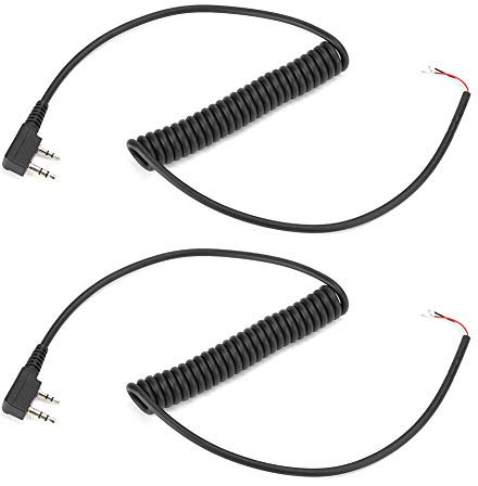 Kafuty-1 2PCS 2 Pin 4 Microfono Elettrico Altoparlante Mic Fili Forniture Cavo Linea per Baofeng UV5R per Kenwood TK370
