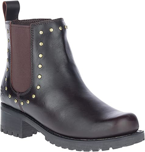 Harley-Davidson Women's Ashby Pull On Motorcycle Boot, Brown, 5