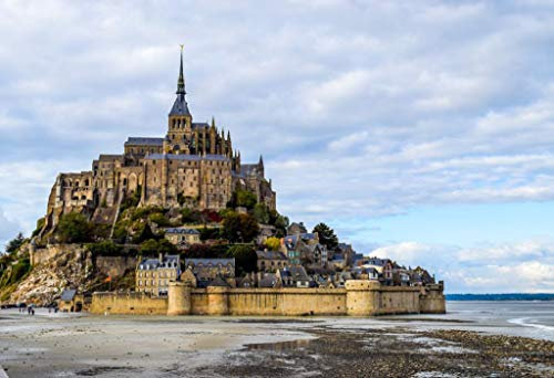 Poster Mount Saint-Michel Low Tide Monument Francais Unesco
