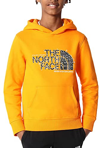 The North Face Drew Peak Boys Hooded Sweatshirt Orange Code 7X55-78M