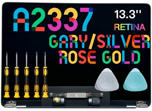 seven puppy (Gold=Rose Gold) for MacBook Air A2337 (13in, M1, 2020) EMC 3598 Retina Resolution 2560 * 1600 Full CFCC Display Assembly LED LCD Screen Replacement A+++
