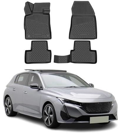 OMAC Fußmatten für Peugeot 308 Schrägheck 2021-2026 TPE 4X Schwarz