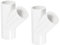 PATIKIL 0.8 PVC Tubo Raccordi, 2pz 3 Vie 45 Gradi Angolo Acqua Tubi Giunti Connettori Adattatori per Giardino Irrigazione Casa Acquario