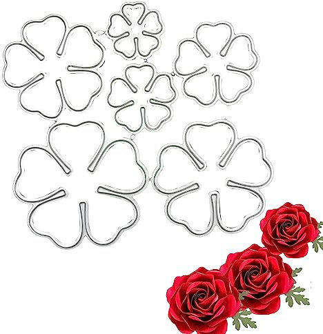6 Piezas 3D Plantillas Estampado Metal Troqueles Metal Cortados, Troqueles Corte Flores Plantillas para Decoración de Álbumes, Tarjetas de Felicitación, Scrapbooking Tarjeta Papel DIY
