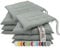 ZOLLNER 8er Set Sitzkissen in 40x40cm - gemütliche Stuhlkissen mit Bindebänder - waschbar bis 30°C - in grau - Oeko Tex® Zertifiziert