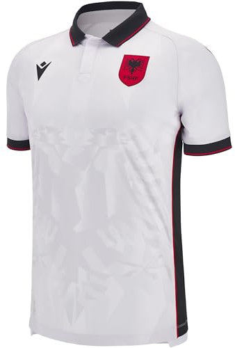 Macron Herren Fußballtrikot Albanien 2024 Auswärts weiß XL