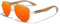 KINGSEVEN 2022 Neue Handgefertigte Holz-Sonnenbrille Polarisierte Herrenbrille UV400 Schutzspiegel Brillen Holzbügel Oculos Z5518 (Rot)