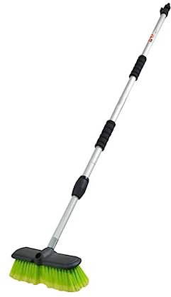 Waschbürste mit Teleskopstiel Photovoltaik, Teleskopstange Fensterreinigung mit Wasseranschluss Pv Reinigungsbürste Teleskop Set zur Reinigung Von Photovoltaik, Glas und Autos.