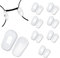 Ouligay 10 Pairs Silicone Glasses Nose Pads Soft Nose Pads for Glasses Sunglasses Nose Pad Push in Eyeglasses Nose Bridge Pads Glasses Nose Grips for Eyeglasses Sunglasses