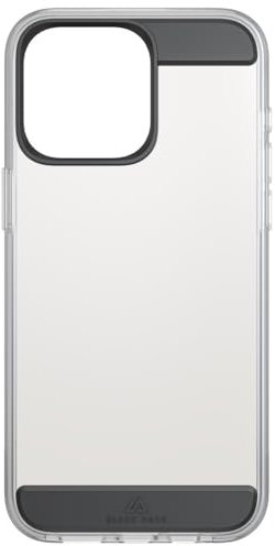 Black Rock Hülle für iPhone 15 Pro Max (slim, TPU, TPU Polster, robust, stoßdämpfend, antibakteriell, durchsichtig, transparent, Cover, Handyhülle für iPhone 15 Pro Max, Case, Handycase) schwarz