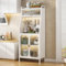 haiorjun Armario de Cocina con Ruedas, Despensa Cocina Mueble 66×36×160cm Alacena de Cocina Despensa con Puertas y Estantes Ajustables, Blanco Muebles Auxiliares de Cocina para Salón, Cocina, Oficina