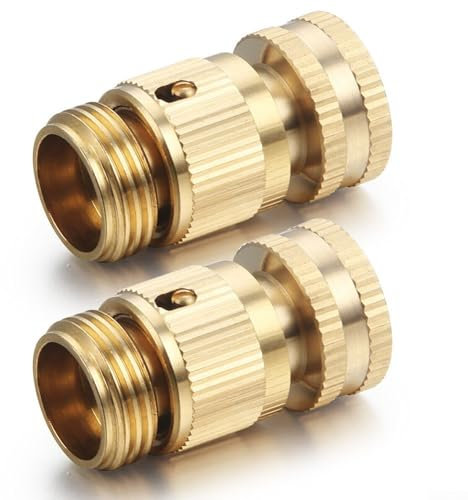 Lot de 2 connecteurs mâles femelles en laiton pour raccords fiables de tuyau d'arrosage