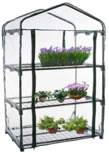 Cubierta de repuesto para mini invernadero de 3 niveles, cubierta de PVC reforzado para invernadero de plantas pequeñas, transparente e impermeable, sin marco de hierro (#2)