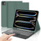 JADEMALL Coque Clavier avec Trackpad pour iPad Pro 13 M4 2024, AZERTY Français Clavier Rétroéclairé Détachable avec Trackpad pour iPad Pro 13 Pouces A2925/ A2926/ A3007, Vert foncé
