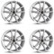 4x Borbet Felgen W 6.5x16 ET50 5x112 crystal silver kompatibel mit VW Caddy Cross Touran e-Golf Golf Jetta Sharan Touran Transporter