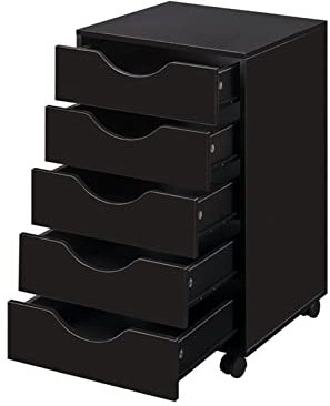 WQQYU6HKF Aktenschrank Büro-Aktenschrank mit 5 Schubladen, Bodenschrank mit Schloss, niedriger Schrank, Schublade, Büroschrank, Datenschrank Für Home Office
