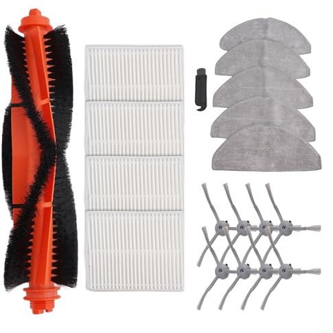 Lot de 19 accessoires de rechange pour Lubluelu pour L20, pour aspirateur robot Honiture V8 Pro, 1 brosse principale, 8 brosses latérales, 4 filtres, 5 chiffons serpillères, 1 brosse de nettoyage