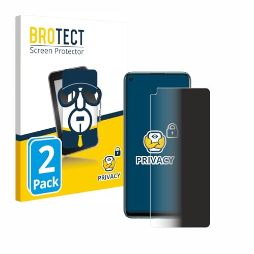 BROTECT Blickschutzfolie für Huawei P40 lite 5G | 2 Stück Anti-Spy Displayschutz Made in Germany Smartphones und Handys Privacy Screen Protector Blaulichtfilter Klare Folie