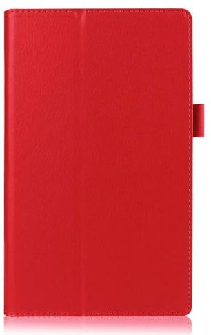 AKLiSa Asus Zenpad 8.0 - Funda de piel sintética ultrafina con función atril plegable para tablet Asus Zenpad Z380KL Z380C Z380 de 8 pulgadas (rojo)