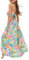 CUPSHE Robe longue d'été décontractée pour femme, imprimé floral, col en V torsadé, sans manches, Taille S