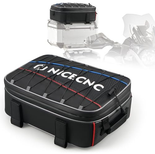 NICECNC Motorrad Top Case Tasche 20L Erweiterbar, Multifunktionale MotorradgepäCk Werkzeugtasche Compatible with BMW R1250gs R1200gs Adventure 2007-2013, R1200gs LC 2013-2017, F650 700 750 800 850gs