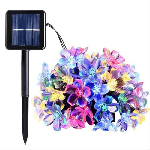 XVZ Solar Lichterkette Außen, 4M 20 LED Solar Blumen Lichterkette IP65 Wasserdicht 8 Modi Solarlichterkette für Balkon, Garten, Terrasse, Bäume, Hochzeiten, Party Deko