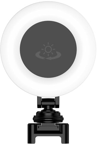 RISEOFLE LED Fill Light for Selfie, 3 Color Temperatures (Warm/Neutral/Cool) & 9 Brightness Levels, USB-C Rechargeable, 1/4 Mount for Phone Tripod/Stabilizer/Selfie Stick
