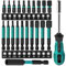 22PCS Impact Drill Allen Key Bit Set 25mm+60mm Long, Hex Bit Set H1.5-H10 Metric Impact Screwdriver Driver Bits,1/4 Hex-Shank S2 Steel with Magnetic Bit Holder&196mm Handle Screwdriver