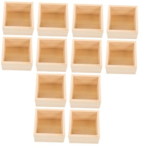 3 Sets stapelbare Aufbewahrungswürfel aus Holz für Bastelarbeiten, Bastelarbeiten, Schreibtisch, mit 4 Aufbewahrungsboxen, perfekt zum Basteln und für Zuhause