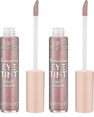 Essence Cosmetics sombra líquida luminous EYE TINT, de larga duración, luminoso, reluciente, 6 ml (Paquete de 2)