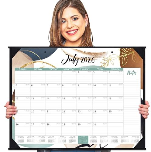 Youthamazing Tischkalender 2026 Januar Dezember 2026, 12 Monate, Großer Monatskalender, 55, Schreibtischunterlage, Große Linierte Blöcke, To-Do-Liste Und Notizen, Toller Schreibtisch, 9 X 43, 2 Cm